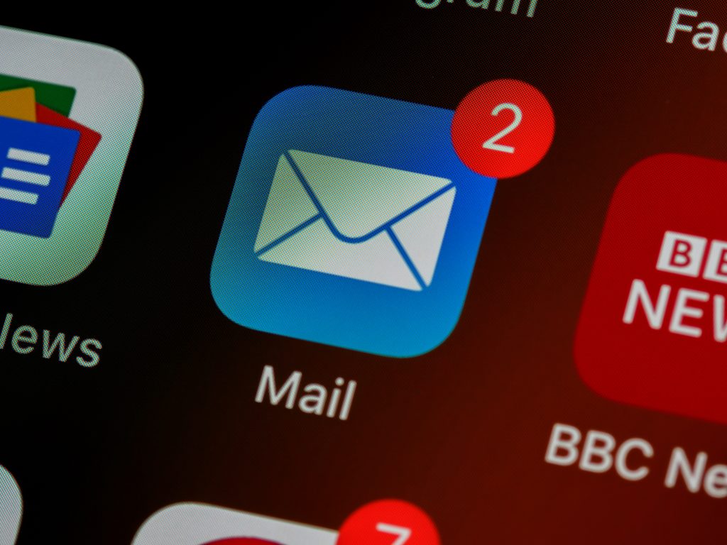 The iOS icon for the email client, depicting the email sequence for equity crowdfunding