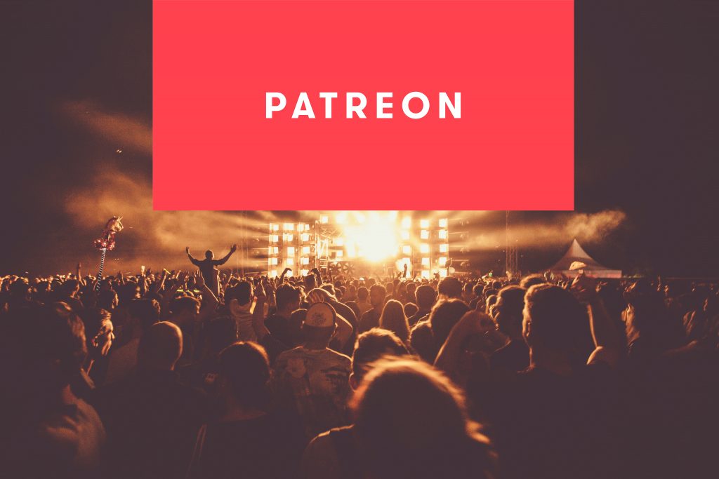 An image of a gig and the Patreon Logo